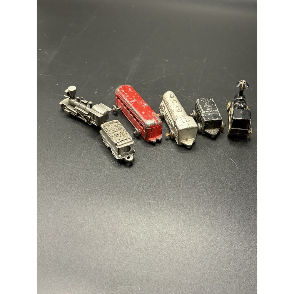 Barclay Train/Locomotive/Toy Miniature Unbranded/Metal Train/Pewter/NYCRR 6 Pcs - Picture 10 of 16